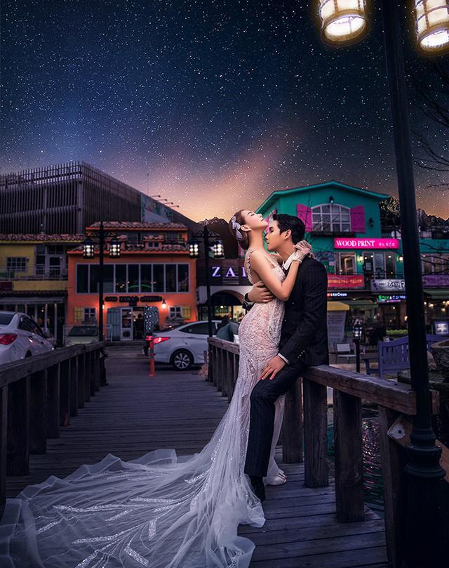 婚纱照夜景好看吗_婚纱夜景拍摄_婚纱照类型夜景